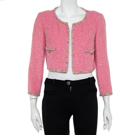 chanel pink jacket 2023|chanel cotton tweed jacket.